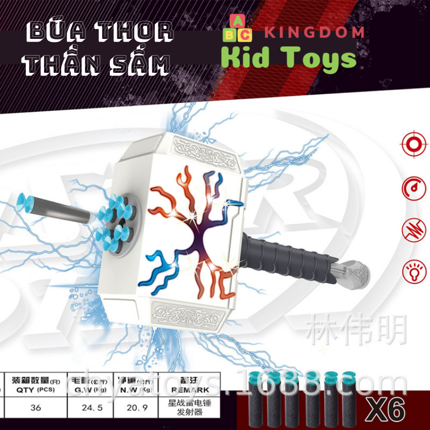 Đồ chơi búa Thor,đồ chơi siêu anh hùng cho bé,mô hình nhân vật cho bé