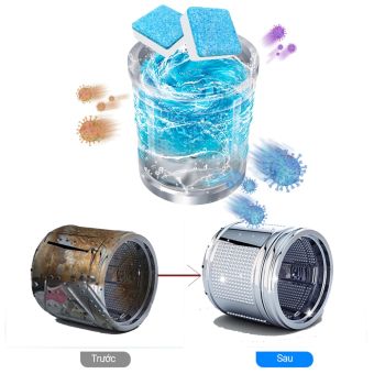 Hộp 12 viên vệ sinh lồng máy giặt