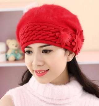 Nón len beret lông thỏ mũ bere nữ cao cấp