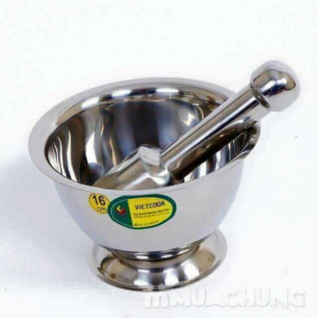 Bộ chày cối Inox sang trọng,bộ Cối chày đa năng,Chày cối nhà bếp sáng bóng bền đẹp với cối dày dặn và chày chắc chắn,Chày cối giúp bạn giá tỏi ớt và giá tiêu nhanh hơn...tiện lợi cho mọi gia đình ,hàng cao cấp BH 6 THÁNG.