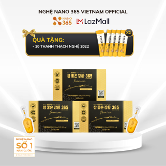 Combo 3 Hộp Tinh Chất Nghệ Nano Curcumin 365 Premium Hàn Quốc Hộp 32 tép