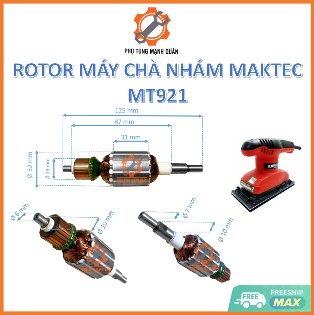 Phụ tùng máy chà nhám rung Maktec MT921 - Ruột/đế nhôm