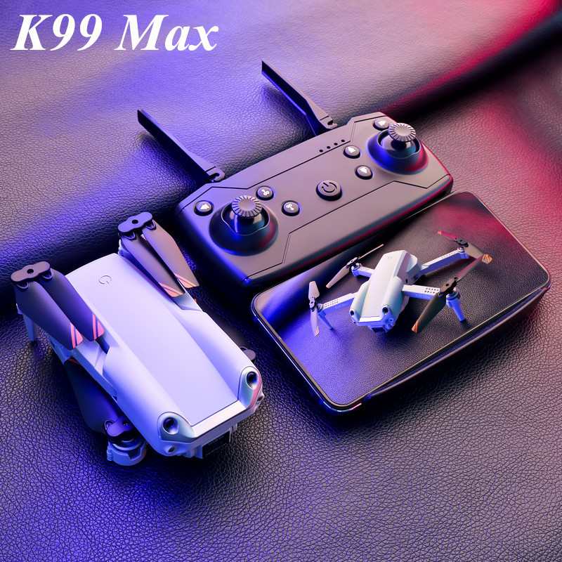 Flycam - Máy bay điều khiển từ xa K99 MAX có cảm biến 3 chiều tránh vật cản, Camera kép 4k/1080P quay phim, chụp ảnh chống rung quang học, Flycam mini giá rẻ hơn Flycam mavic pro, SG108… Drone camera 4k