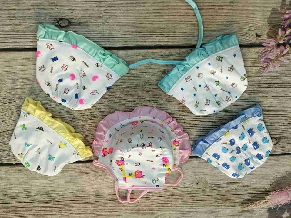 Nón bèo cột dây Mintuu cho bé gái sơ sinh từ 3 tháng đến 1 tuổi