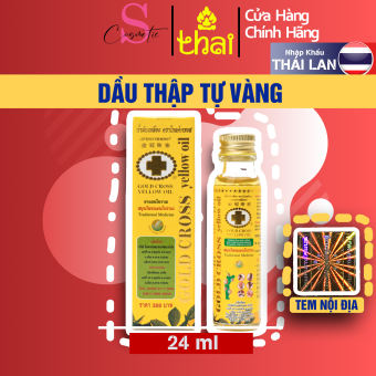 Dầu Xoa Bóp Thập Tự Vàng Gold Cross [24ml] Nội Địa Thái Lan