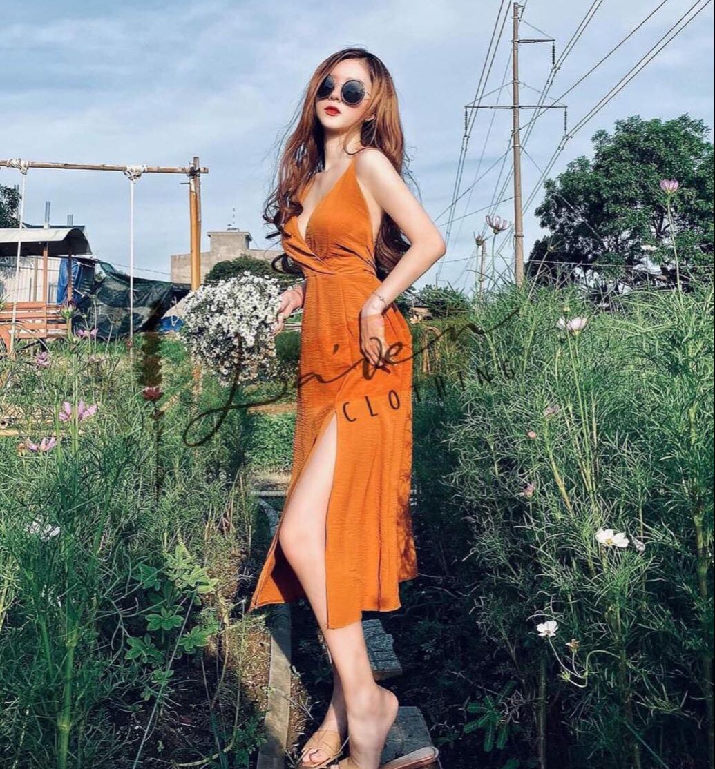 [Mẫu Hot] Đầm Váy Nữ Maxi Đi Biển 2 Dây Cột Nơ Lưng ( Có Mút Ngực ) Thời Trang Kiểu Cách Đi Chơi, Đi Dự Tiệc D.ONE FASHION, Mẫu Free Size (40-55Kg) Mặc Vừa