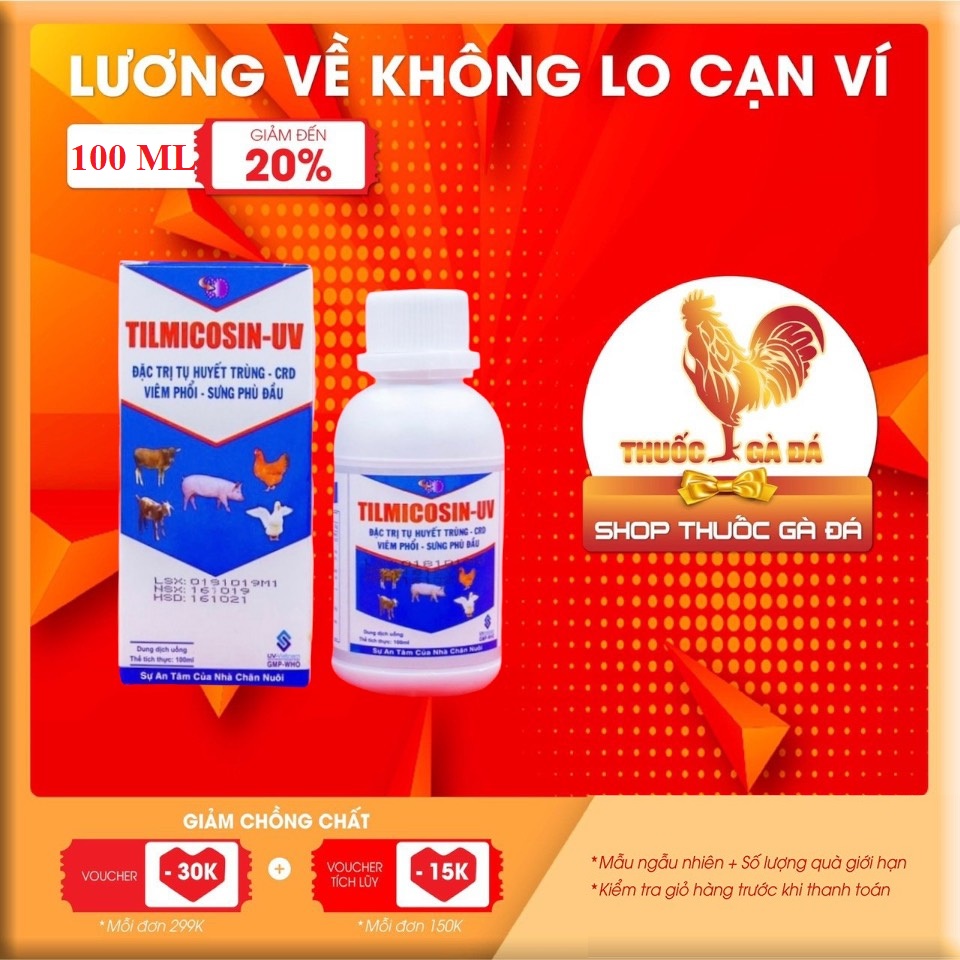 Timicosin - UV 100ML khò khè, sỗ mũi chỉ dùng trong thú y