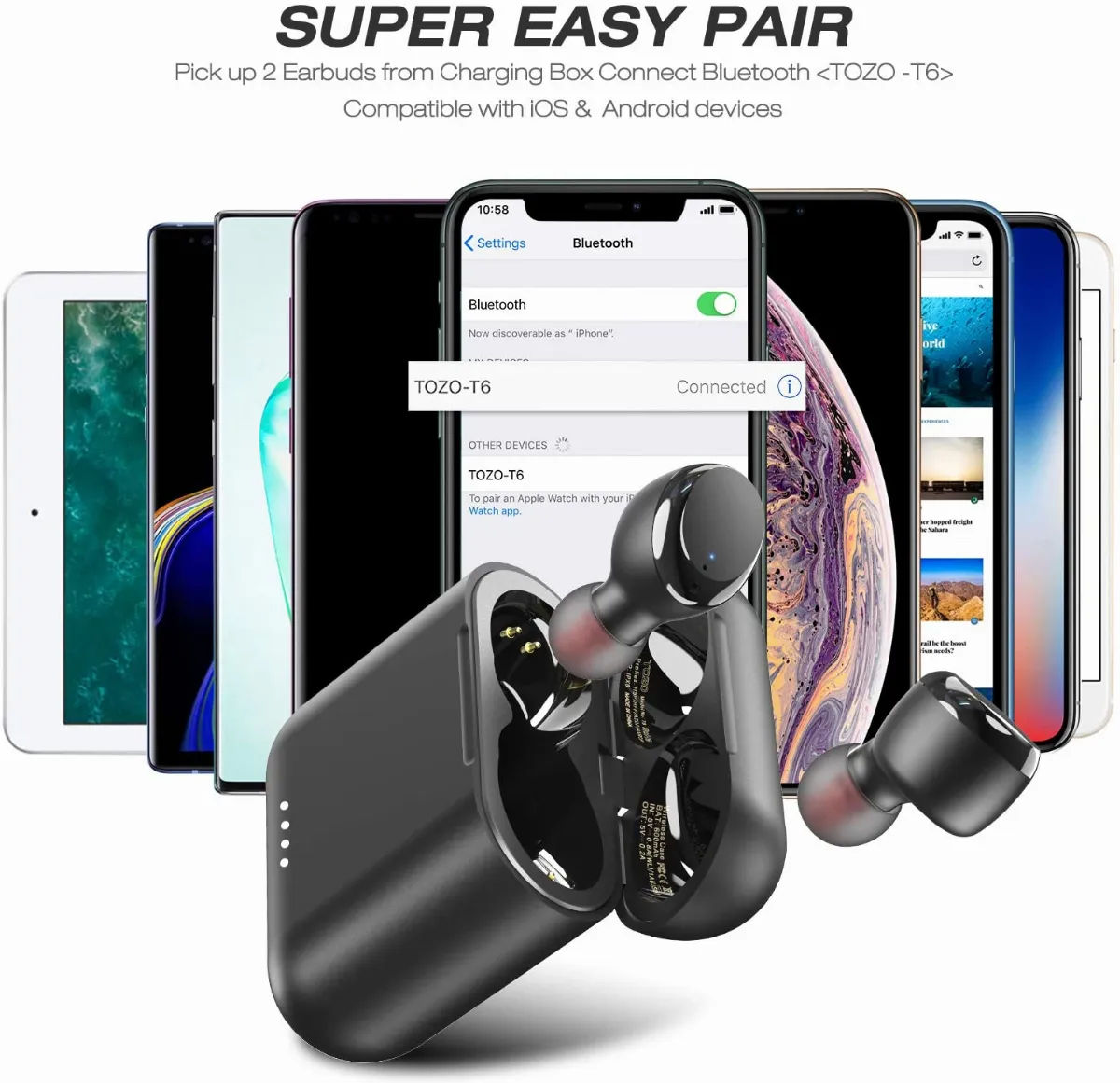 tozo t6 true wireless earbuds