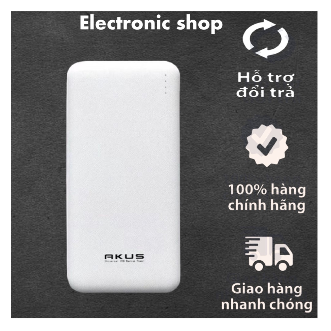 Sạc dự phòng akus 12000 mah - b12 hàng chính hãng - bảo hành 12 tháng