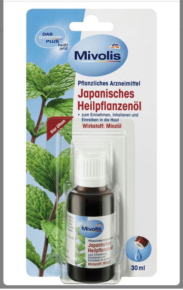 Tinh dầu bạc hà thảo dược DAS gesunde PLUS 30ml -Hàng nhập Đức