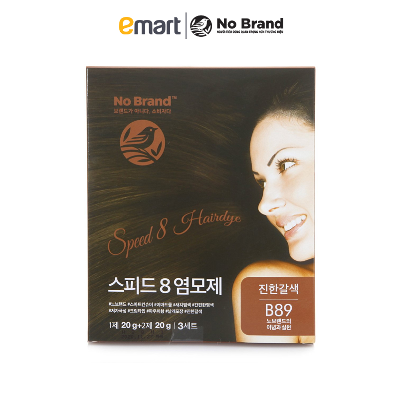 Thuốc nhuộm tóc no brand màu nâu đậm - emart vn