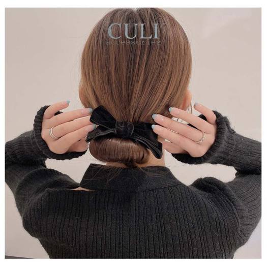 Kẹp búi tóc quấn tóc dẻo thông minh , dụng cụ kẹp búi tóc nơ xinh xắn phong cách Hàn Quốc