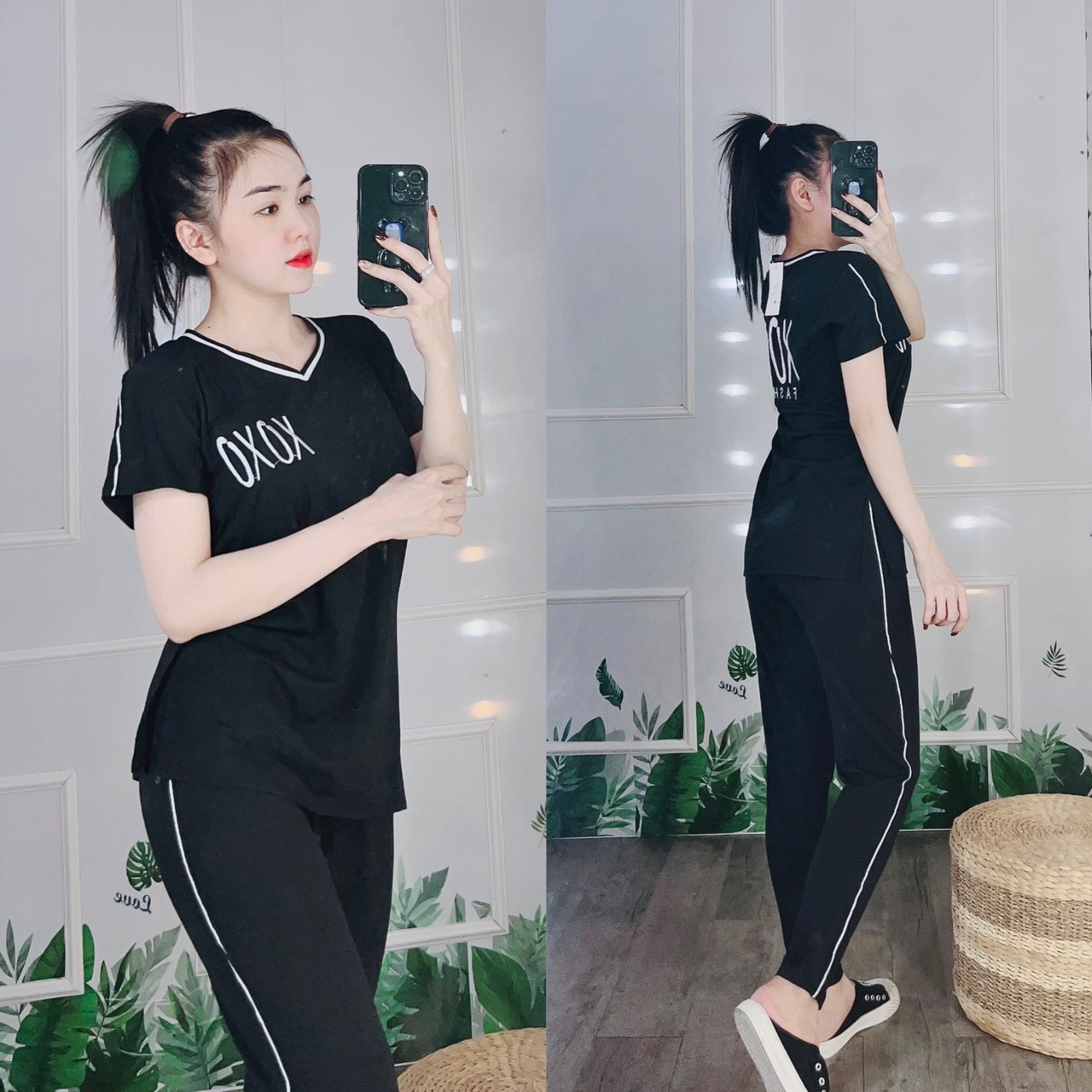 Đồ bộ dài, set bộ đồ dài, bộ thể thao chất cotton mặc dễ thương có bigsize tới 85kg