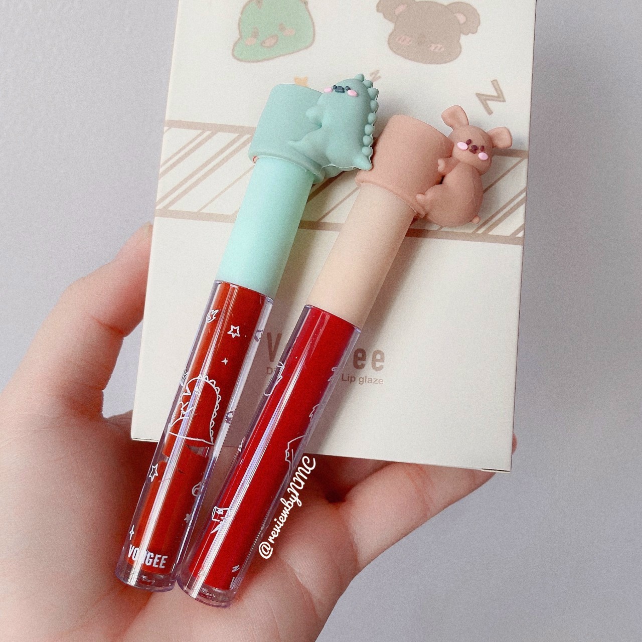 [HCM] Set 2 Cây Son Kem Vongee Hình Cặp Thú Siêu Dễ Thương