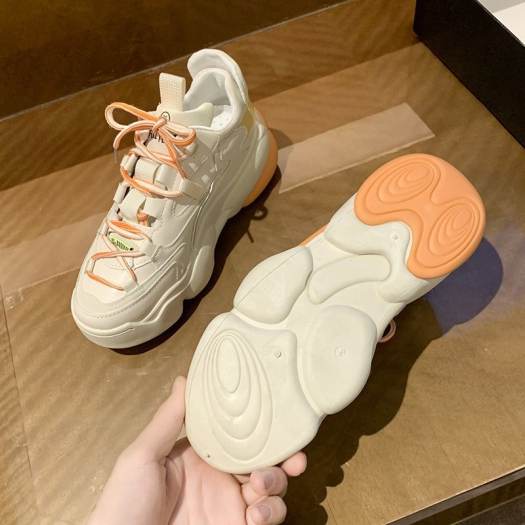 Giày Nữ Thời Trang Hàn Quốc Giày Da PU Đế Dày Nâng Cao Chống Thấm Nước Giày Thể Thao Ngoài Trời