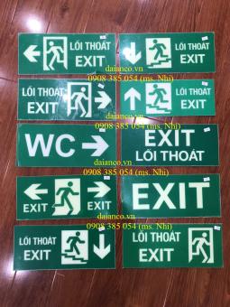 BIỂN THOÁT HIỂM EXIT DẠ QUANG KÍCH THƯỚC (35 X 15cm)- Hình thật