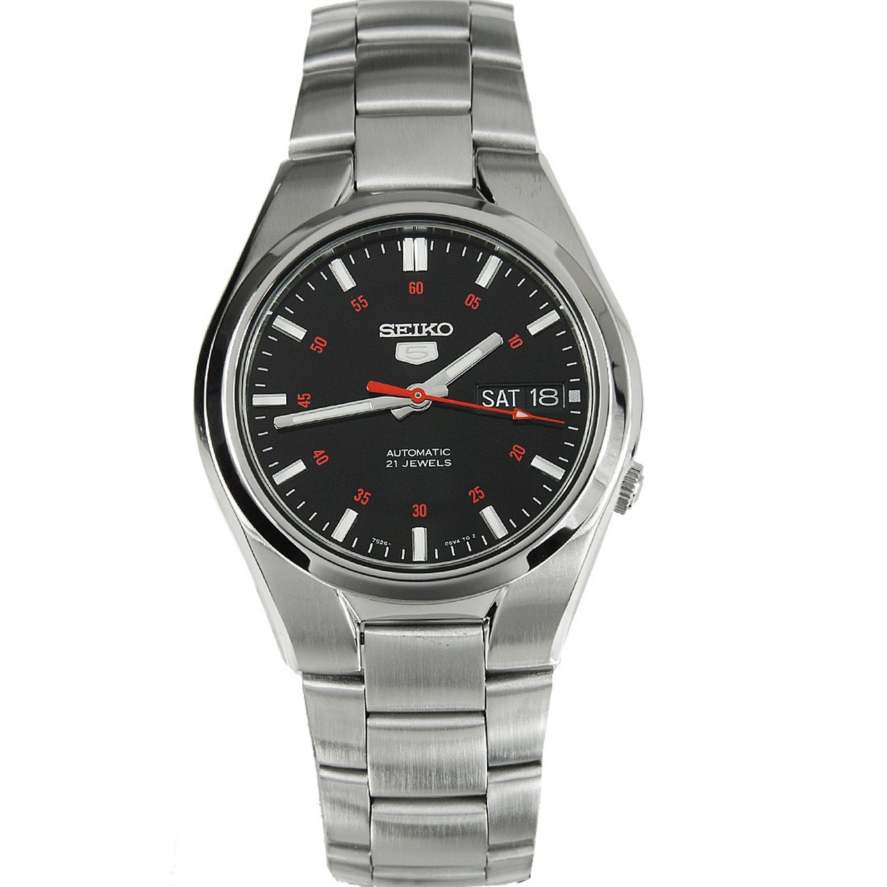 seiko 5 automatic 21 jewels black dial