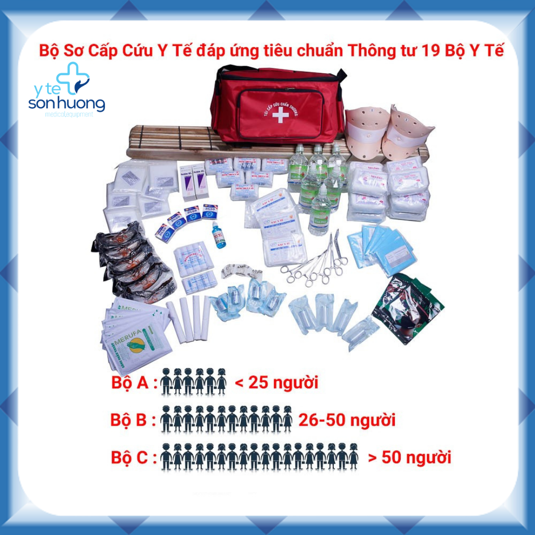 Túi Sơ cấp cứu, Túi Cứu Thương, Túi Cấp Cứu, Túi y tế bộ B màu đỏ theo Thông Tư 19