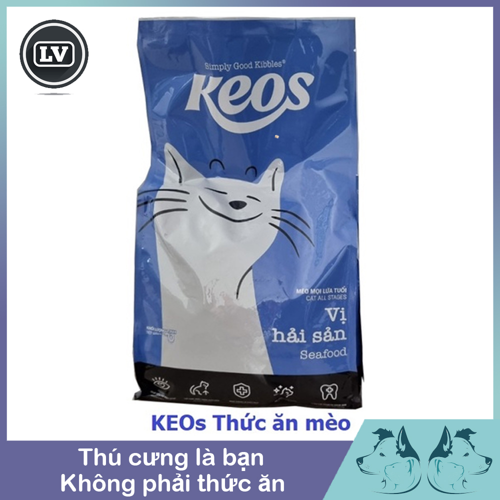Thức ăn vị hải sản dành cho mèo mọi lứa tuổi - keos cat all stages seafood