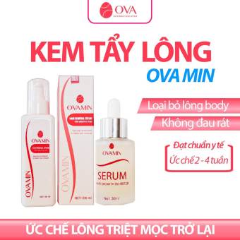 Kem tẩy lông Body OvaMin triệt lông nách, chân, tay, bikini, vùng kín an toàn và hiệu quả, giữ ẩm, giảm thâm cho da dung tích 100ml