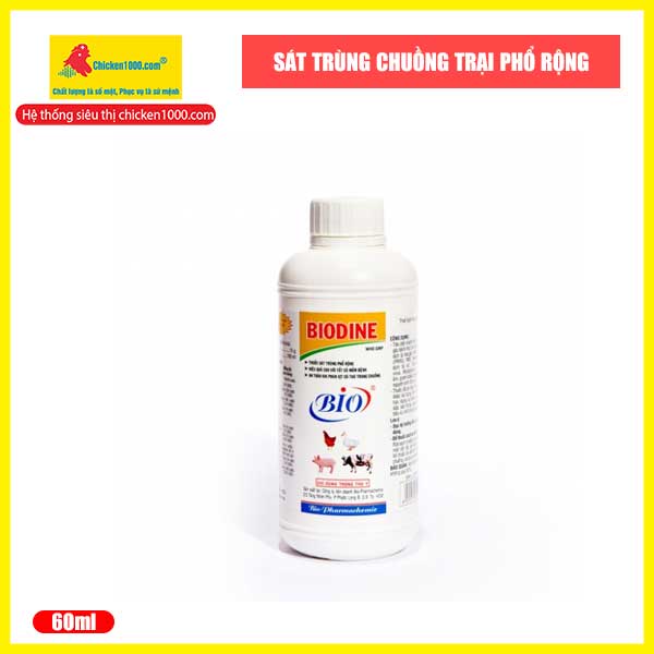 Thuốc Sát Trùng Chuồng Trại Biodine Bio Khử Khuẩn chai 60ml