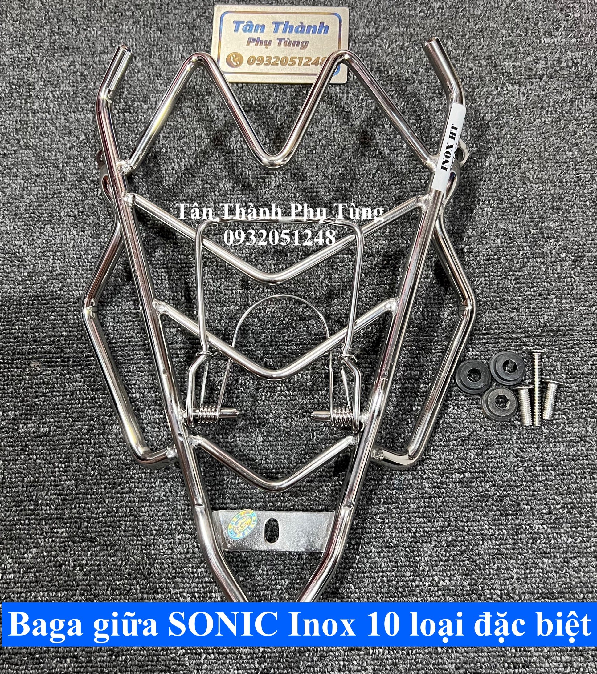Baga giữa SONIC Inox 10li loại đặc biệt kèm ốc cao su