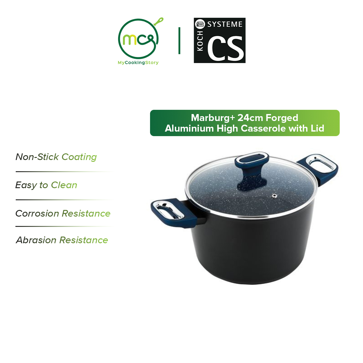 Gambar My Cooking Story   Carl Schmidt Sohn Marburg+ 24cm Forged Aluminum High Casserole W  Glass Lid