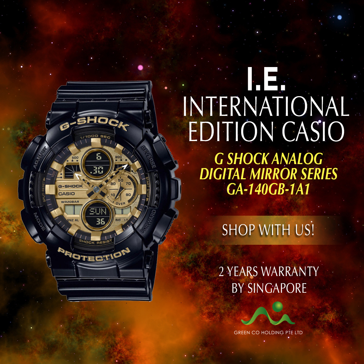 G shock gold hot sale color watch