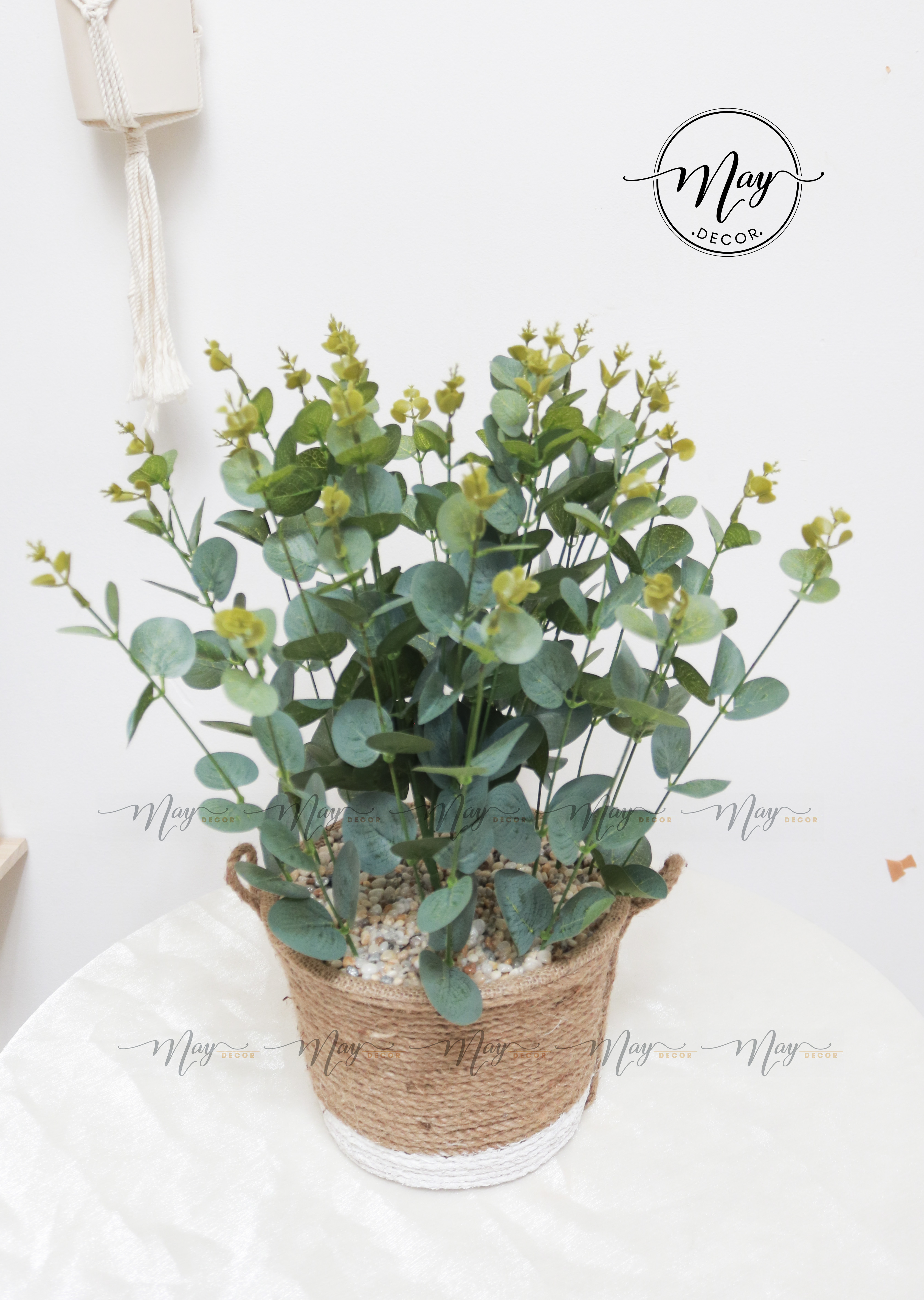 Cây giả - chậu lá táo xanh cao cấp 30cm,45cm