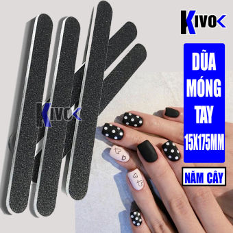 10 Cây Dũa Móng Tay, Móng Chân - Mài Dũa Móng Nail Chà Nhám Tiện Dụng Hai Mặt Đen - Mài Móng Tay Em Bé - Dũa Móng Tay Mini - Giũa Móng Tay Kivo