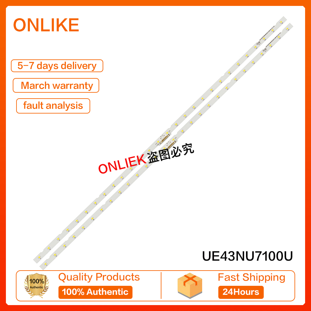 Samsung 43"Led Backlight Strips NU7100 light bar AOT 43-NU7100F 2X28 3030C BN44-00947A UE43NU7120 UA43RU7100 Harga 32 Ringgit*Penghantaran Percuma