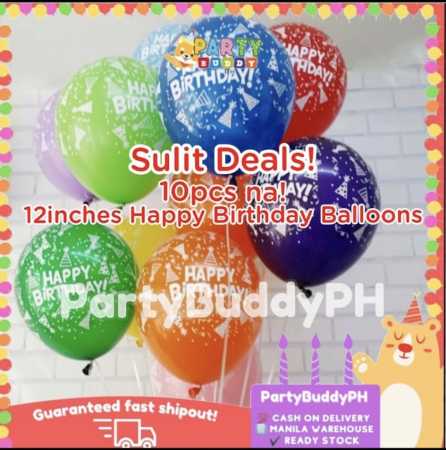 Happy Birthday Balloon King Star 10pcs sold by Partybuddyph