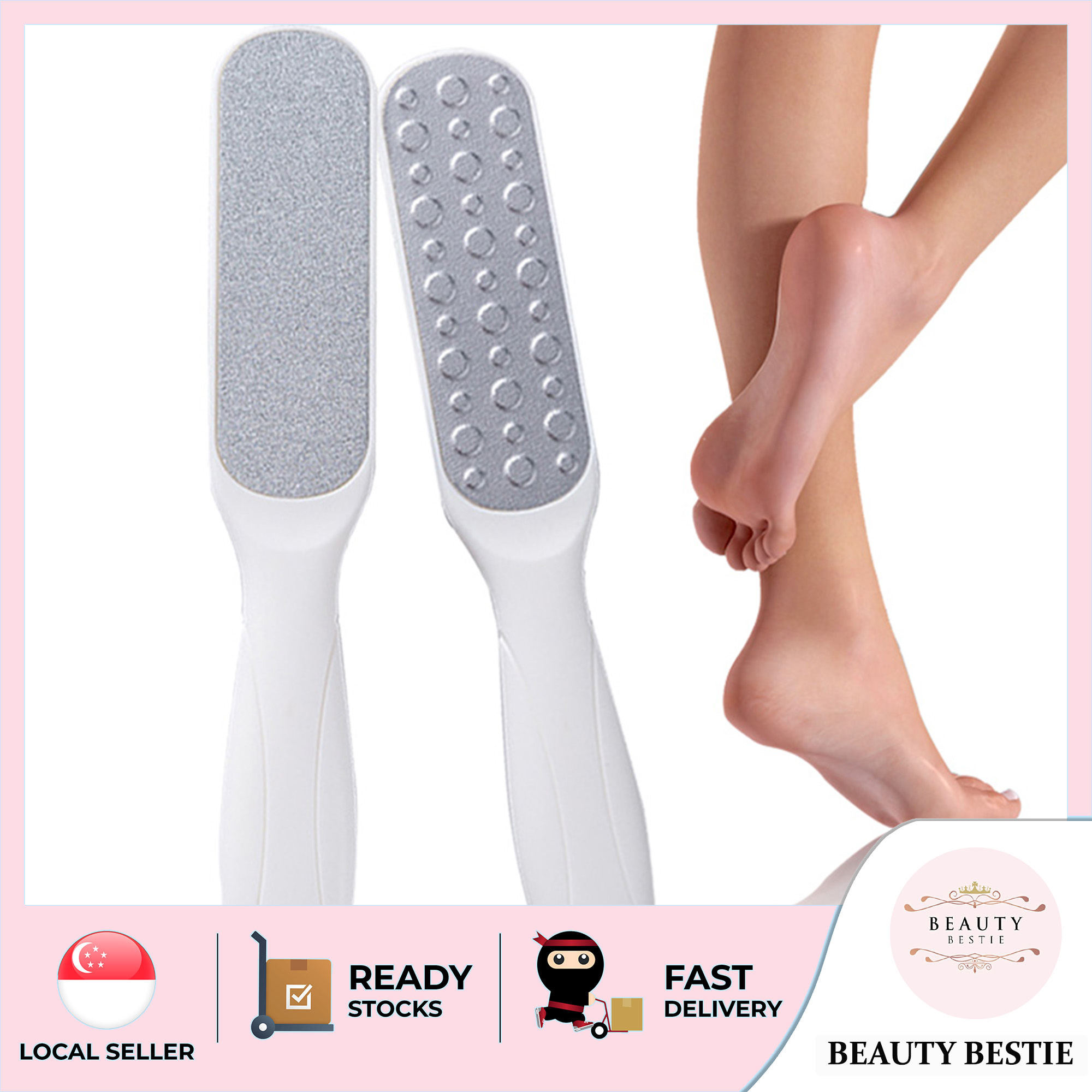 Double-sided Foot Scrubbing Board Stainless Steel Foot File Scrubber,  Callus Remover Brush, Pedicure Tool