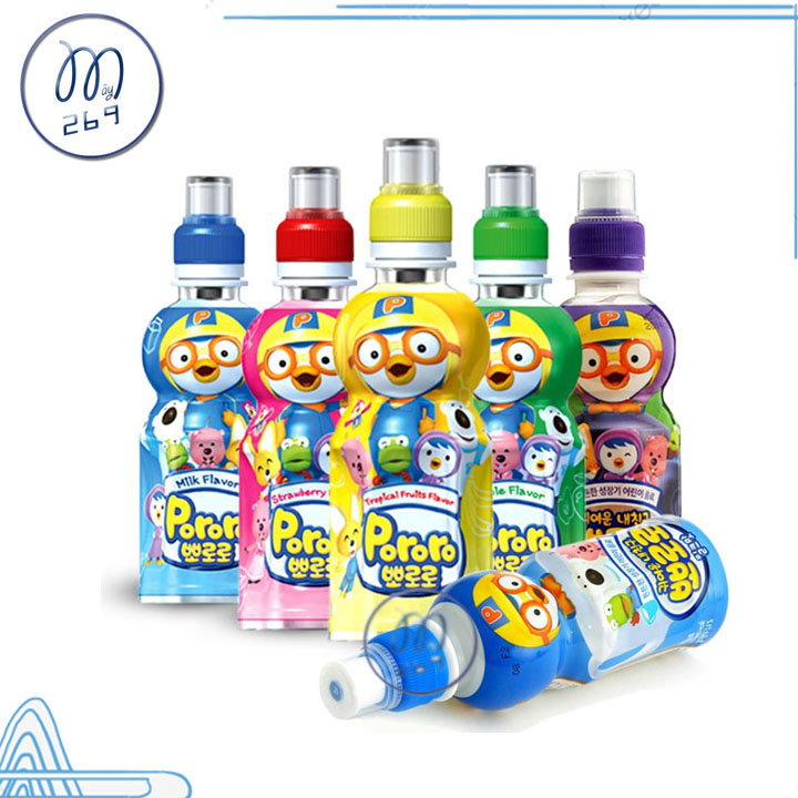 Combo 5 chai nước trái cây pororo 235ml đủ vị - nước trái cây cho bé pororo paldo 235ml