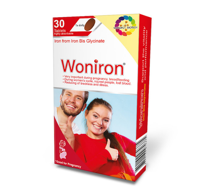 WONIRON - Bổ sung sắt hữu cơ, Không gây nóng trong, táo bón, ( hàng nhập khẩu Đức)