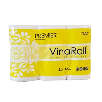 Giấy vệ sinh cao cấp VinaRoll (12 cuộn)
