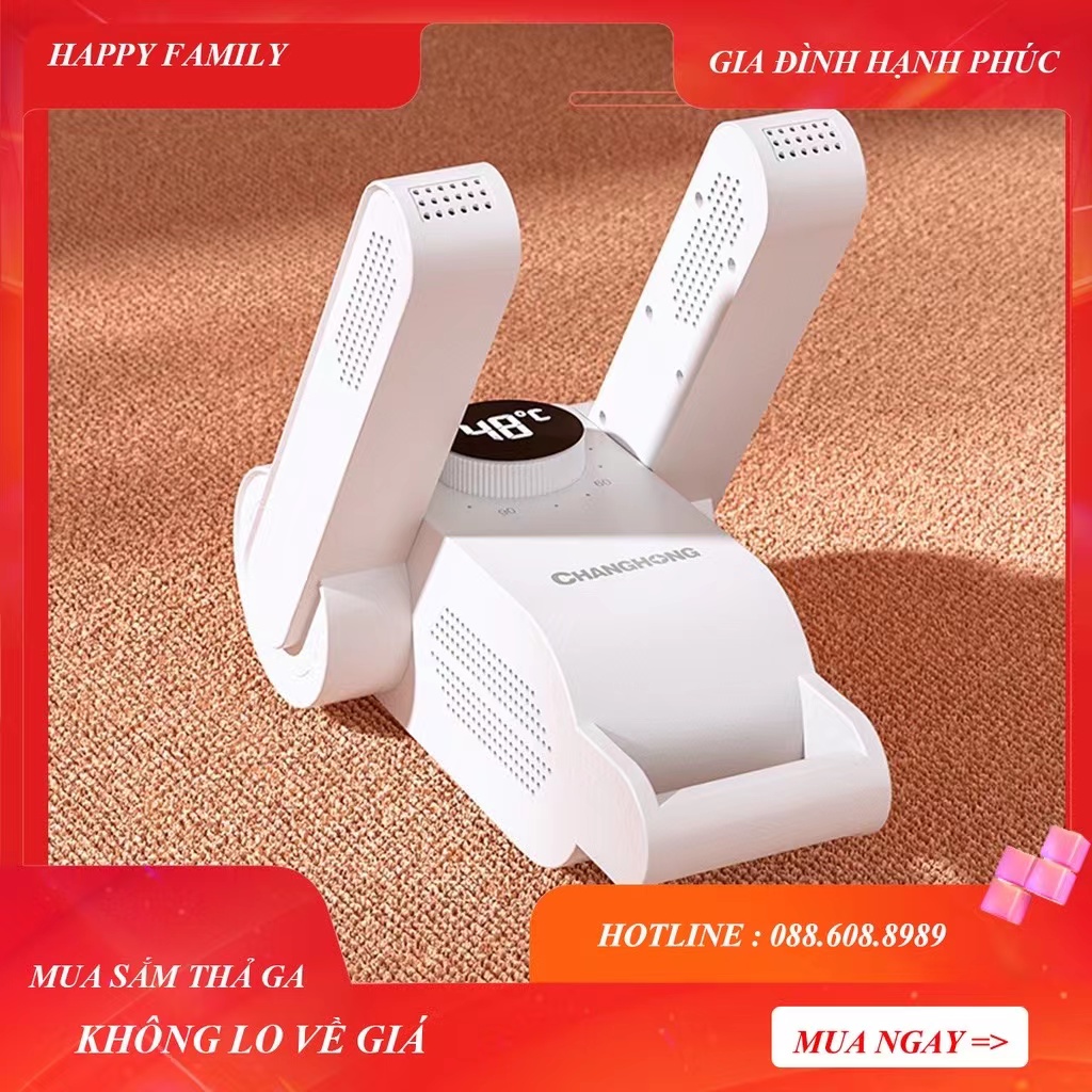 Máy Sấy Giày, Làm Khô, Khử Mùi Thông Minh bằng tia cực tím cao cấp