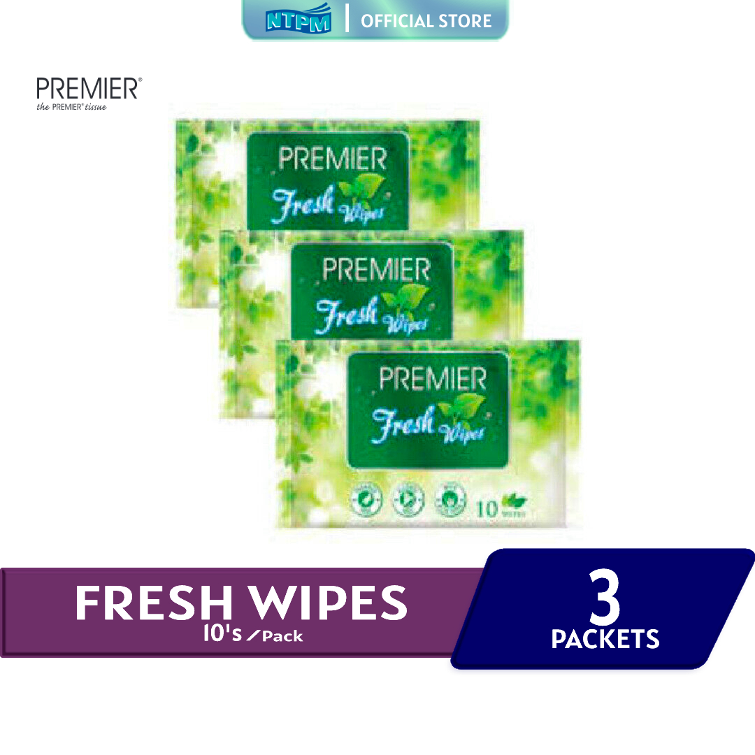 Premier Fresh Wipes 10S x 3 packets