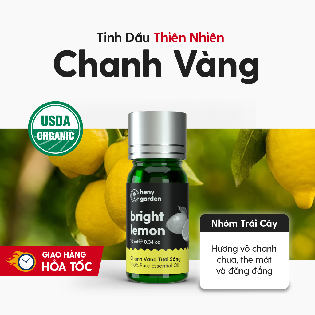 Tinh Dầu Thơm Phòng Chanh Vàng (Lemon) Làm Nến Thơm Xông Thơm Phòng Kèm Video Hướng Dẫn Làm Nến Thơm - Có Kiểm Định Chất Lượng QUATEST 3 - Nguyên Liệu Làm Nến Thơm Dụng Cụ Làm Nến Sáp Làm Nến Heny Garden