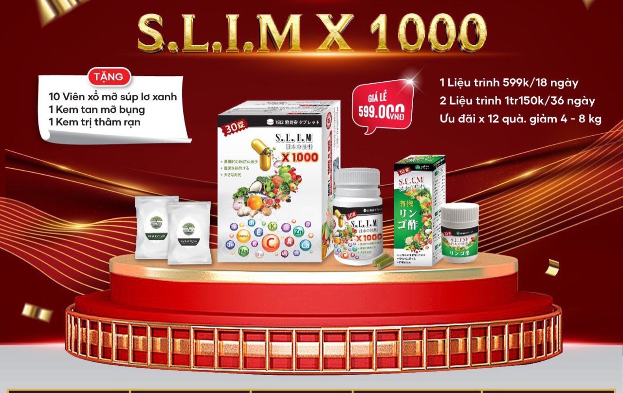 S.l.i.m x1000 giảm cân nâng cơ mông slimplus phiên bản mới 2022