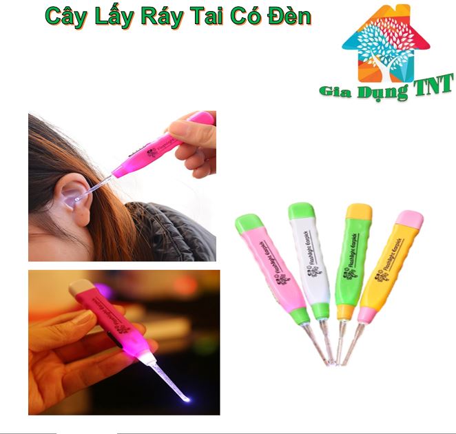Móc ráy tai có đèn ba đầu tiện dụng