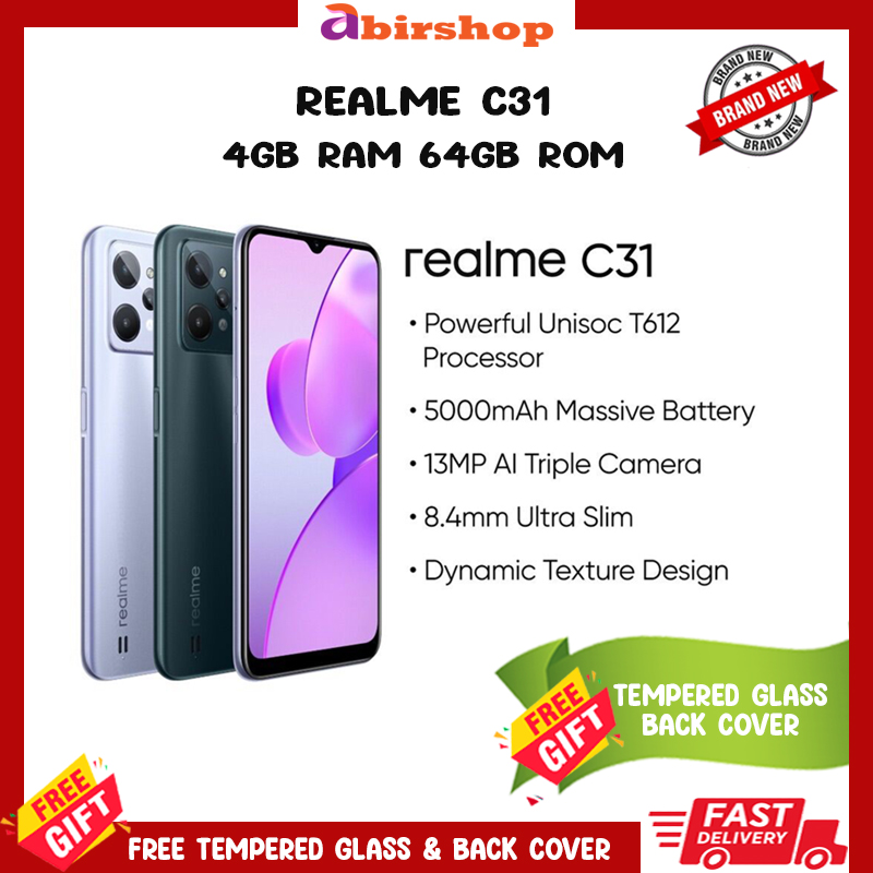 realme c31 4gb ram 64gb rom