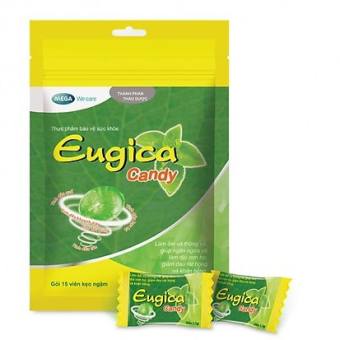 KẸO HO EUGICA THẢO DƯỢC TÚI ZIP 15 VIÊN GIÚP GIẢM HO, NGỨA RÁT HỌNG