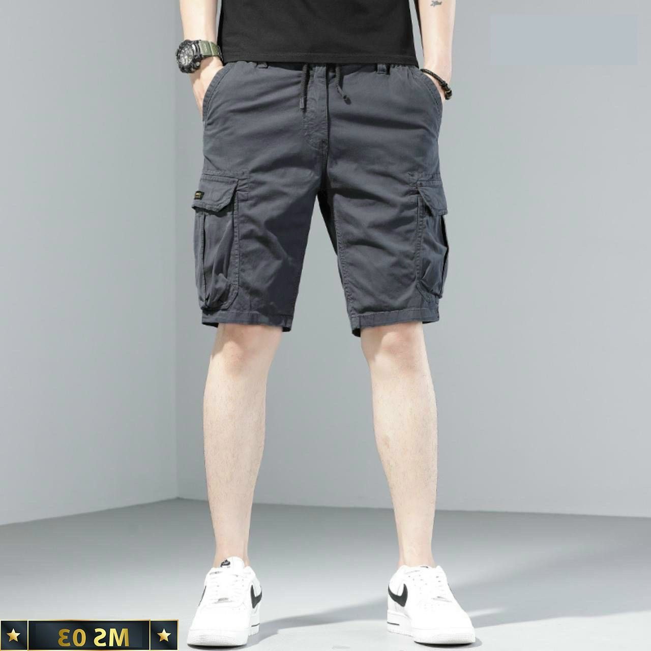 Quần short kaki túi hộp nam cao cấp lunastore86