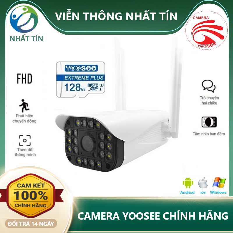 Camera ngoài trời xoay 360 độ camera không dây , camera yoosee , camera ip wifi yoosee 4 râu xoay 360 độ, độ phân giải full hd 3.0mp 1920x1080p,camera ngoài trời
