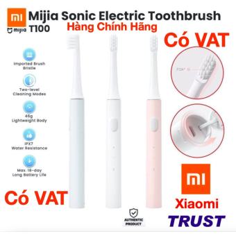 Bàn chải điện Xiaomi Mijia T100  (pin sạc) va Bộ 3 Đầu bàn chải T100 - kháng nước ipx7 - Bàn Chải Đánh Răng Mijia T100