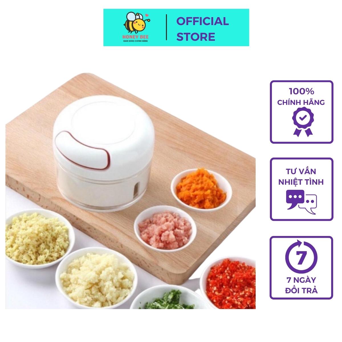 Máy xay tỏi ớt cầm tay mini , lưỡi dao sắc bén với thép không gỉ , xay nhuyễn hành tỏi ớt gừng nhanh chóng , nhỏ gọn tiện lợi dùng cho việc bếp