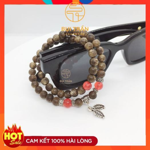 Vòng Trầm Hương 54 Hạt Mix Charm Đá Phong Thủy