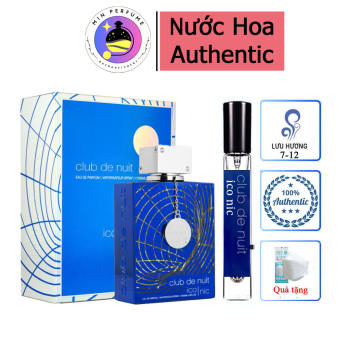 Nước Hoa Nam Armaf Club De Nuit Iconic - Hương gỗ cay nồng, clon của bleu de chanel chiết 5-10-20ml