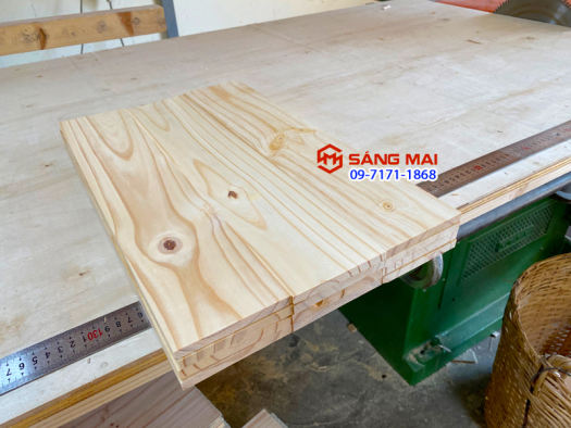 Tấm gỗ thông dày 1cm x mặt rộng 10cm x dài 50cm + láng mịn 4 mặt